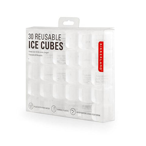 30 Clear Reusable Ice Cubes