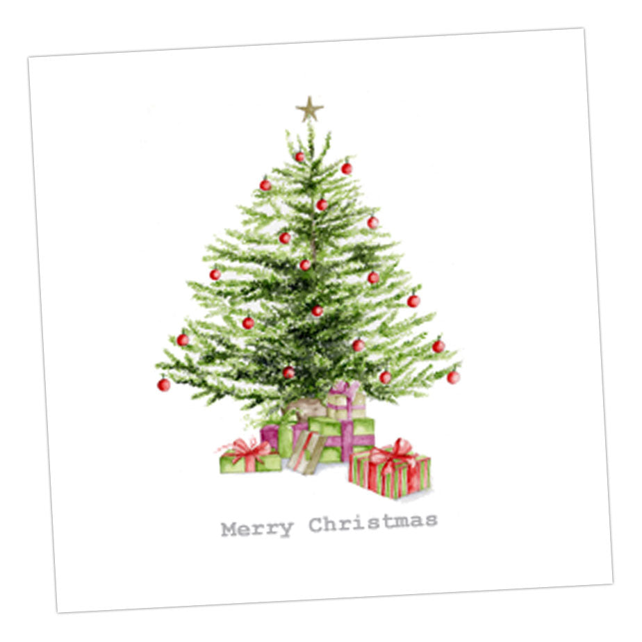 Boxed Christmas Tree Silver Earring Card