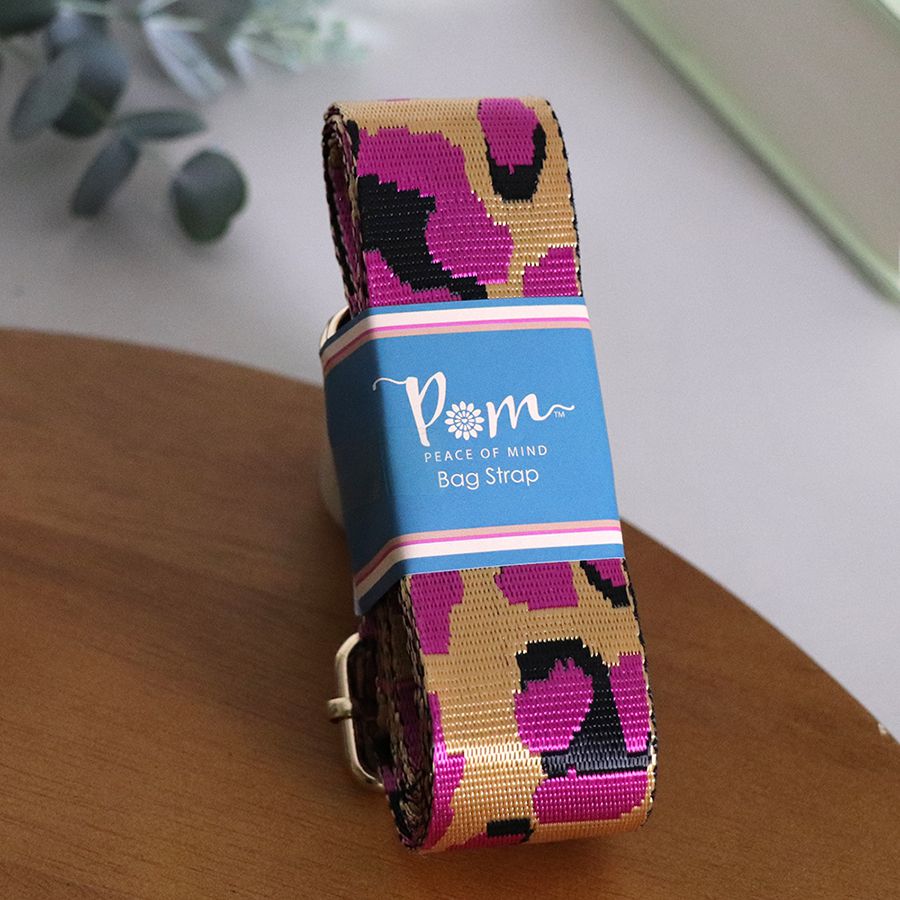 Pink Mix Leopard Print Interchangeable Bag Strap