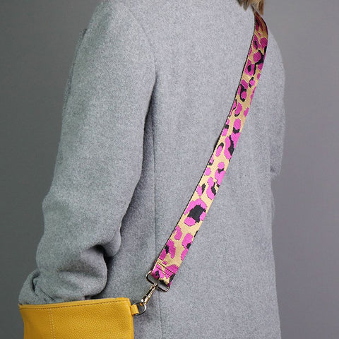 Pink Mix Leopard Print Interchangeable Bag Strap