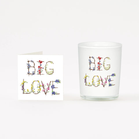 Boxed Big Love Birthday Candle & Card
