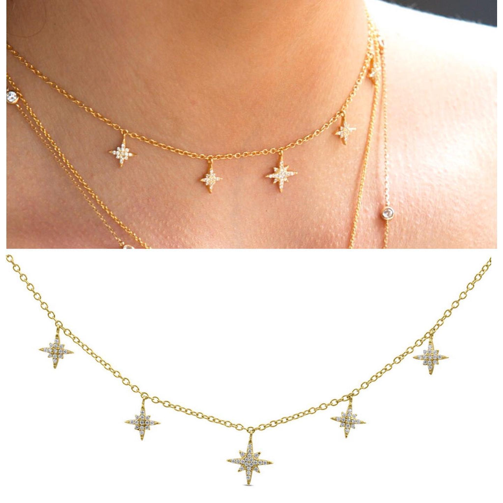 Gold Valhalla Star Charm Necklace