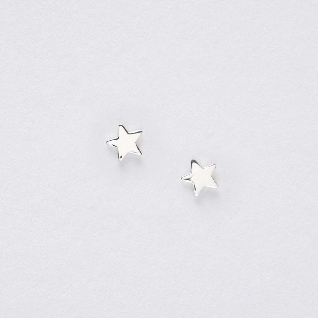 Boxed Christmas Star Silver Earring Card