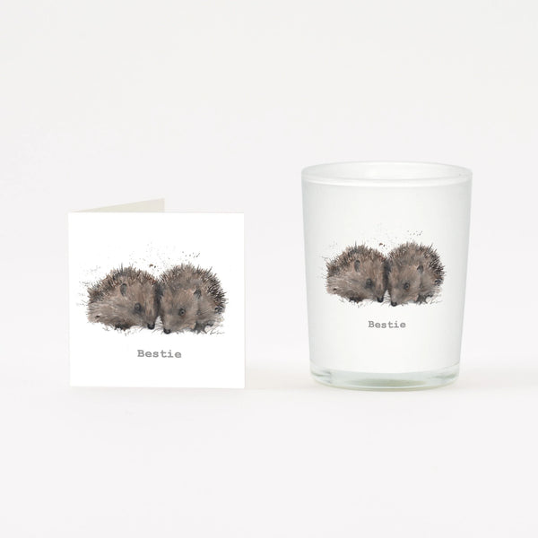 Boxed Hedgehog Bestie Candle & Card