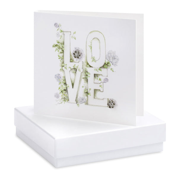 Boxed Love Silver Earring Card