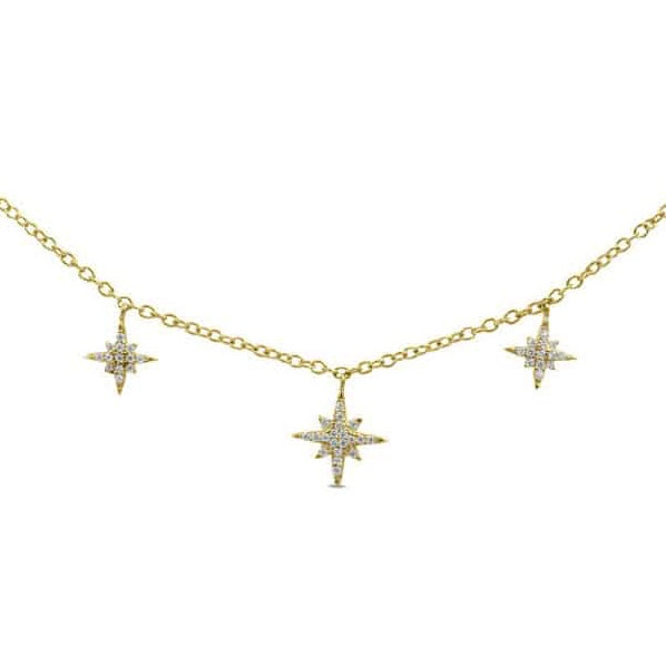 Gold Valhalla Star Charm Necklace