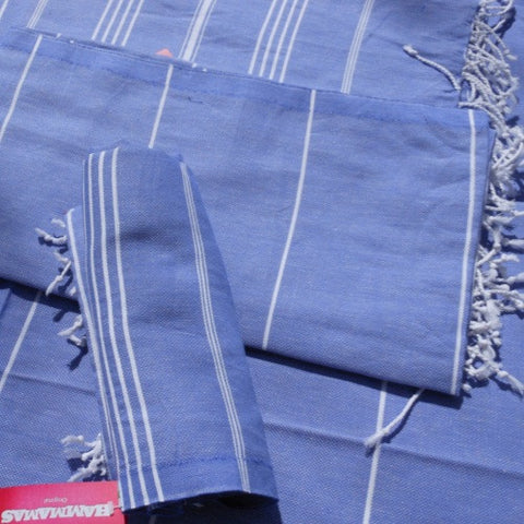 Cornflower Blue Hammamas Cotton Towel/Wrap