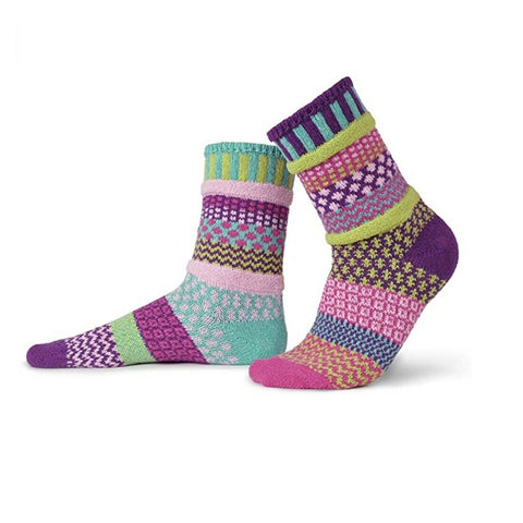 Mismatched Knitted Socks (Dahlia)