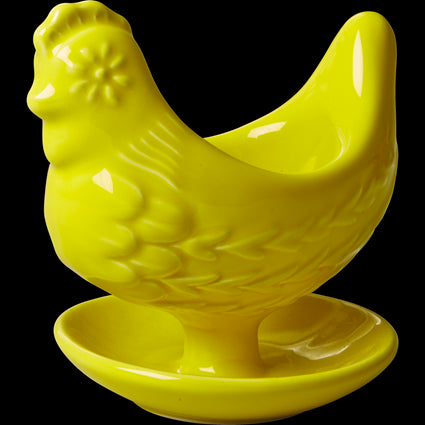 Yellow Hen Shaped Egg Cups