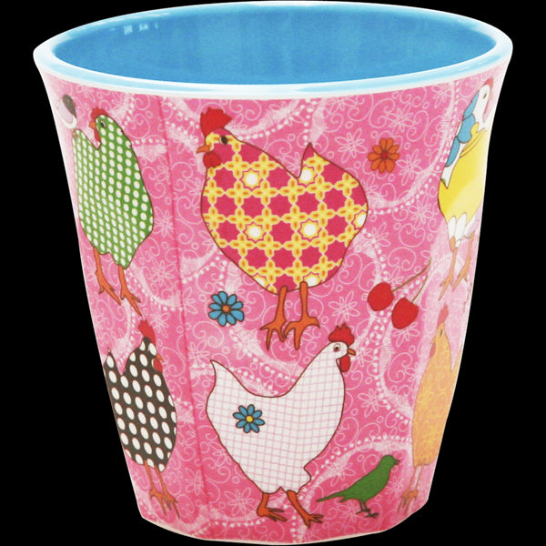 Pink Melamine Hen Cup