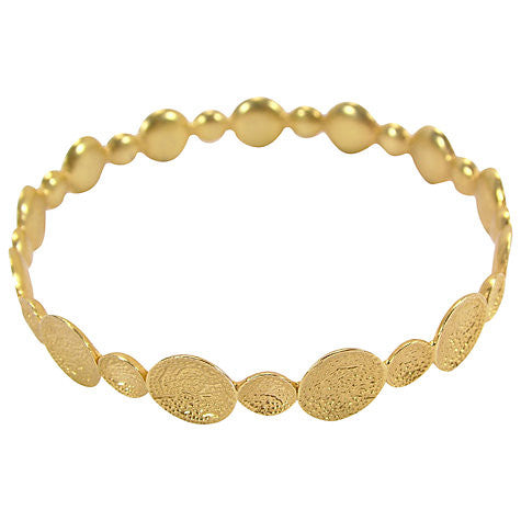 Gold Plated Crater Bangle