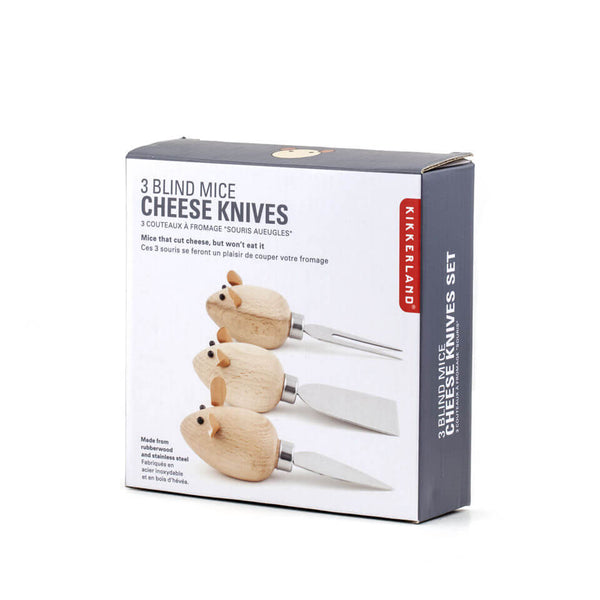 Kikkerland Mice Cheese Knives Indigo Blue Trading