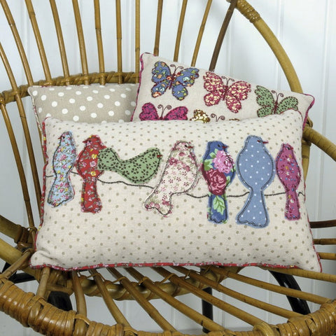 Patchwork Song Birds Cushion