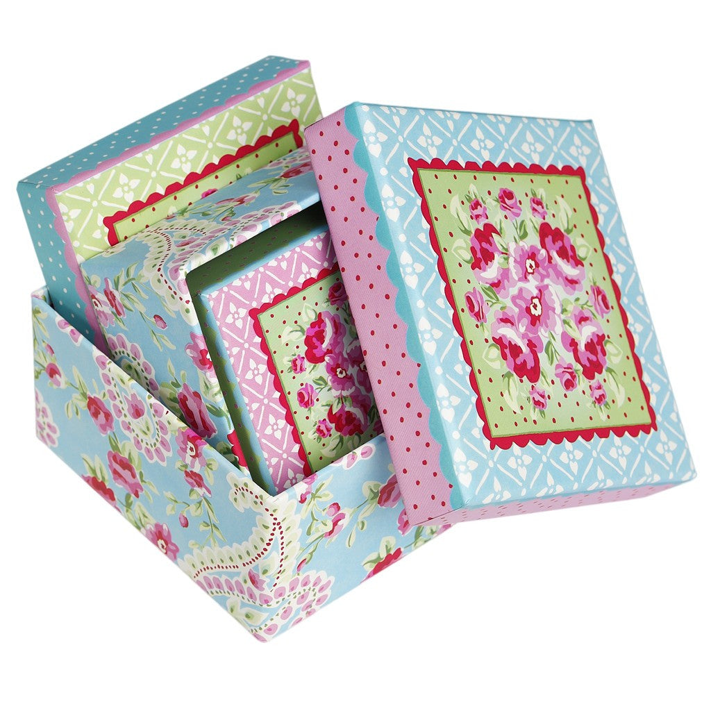 Floral Nesting Boxes - Set of 3