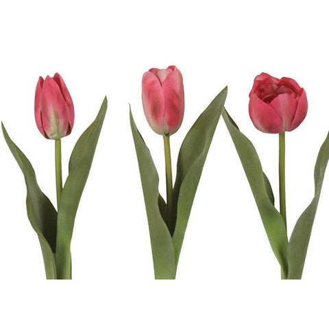 Pink Faux Tulips & Zinc Jug