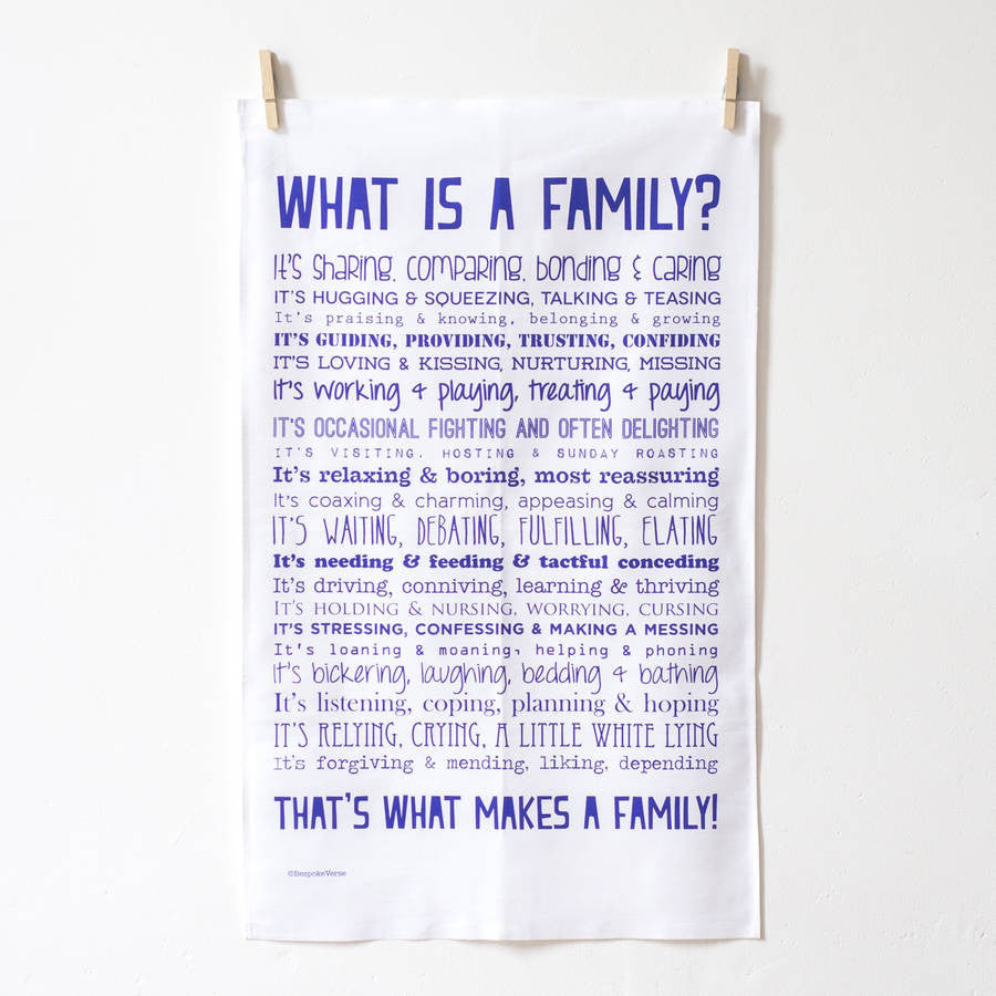 What is a Family Poem Tea Towel