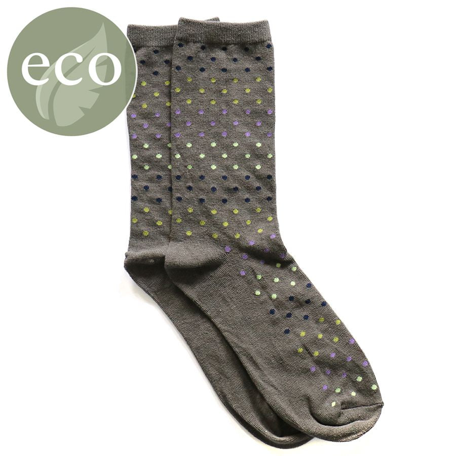 Grey Multi Spot Mens Socks