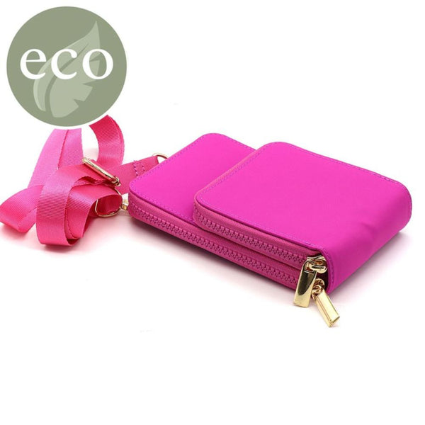 Pink Recycled Nylon Phone Bag