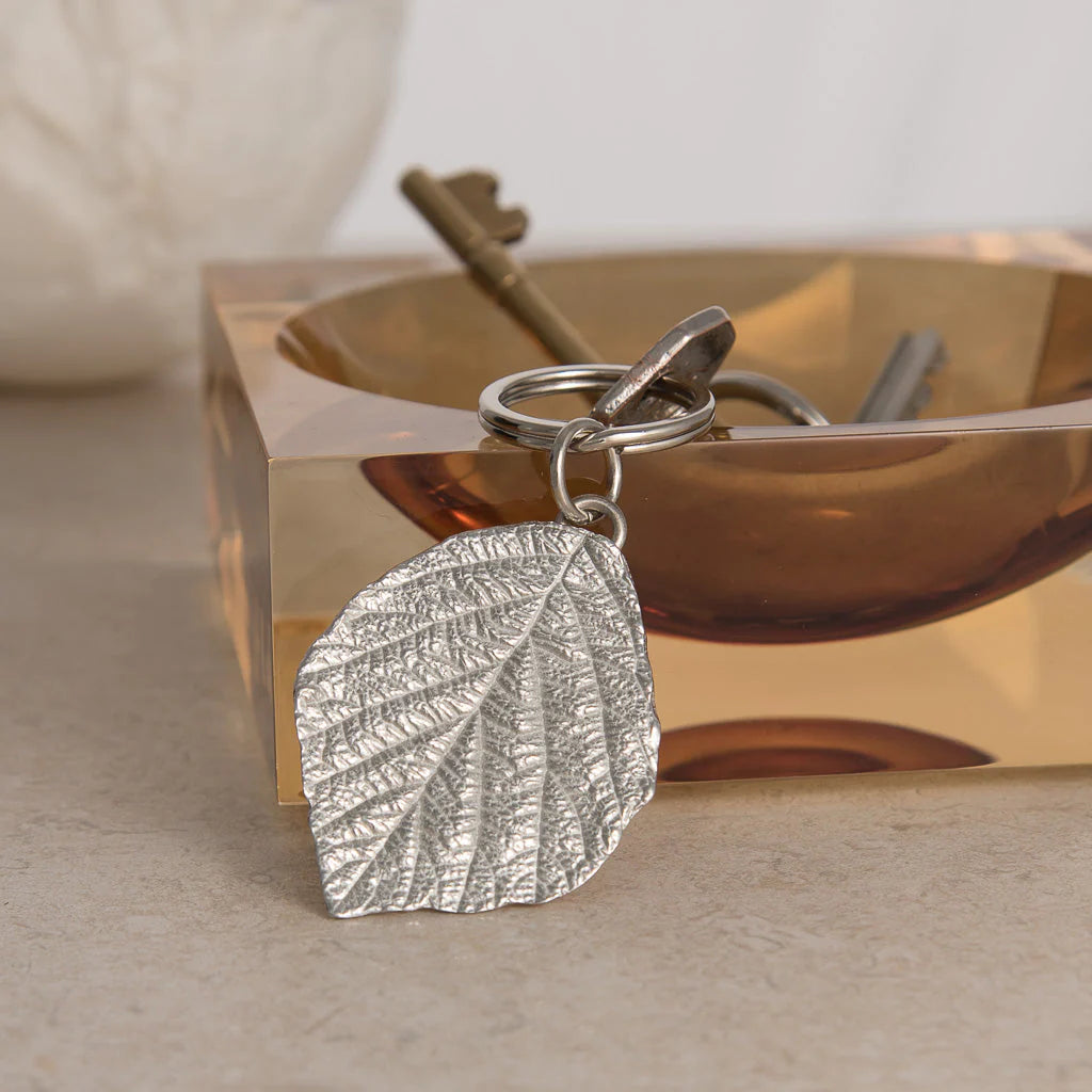 Leaf Pewter Keyring