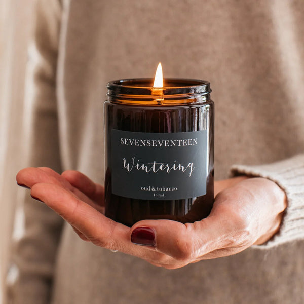 Wintering Oud & Tobacco Scented Candle
