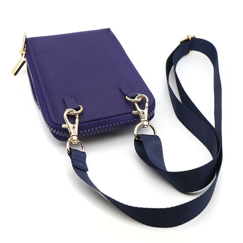 Indigo Recycled Nylon Phone Bag