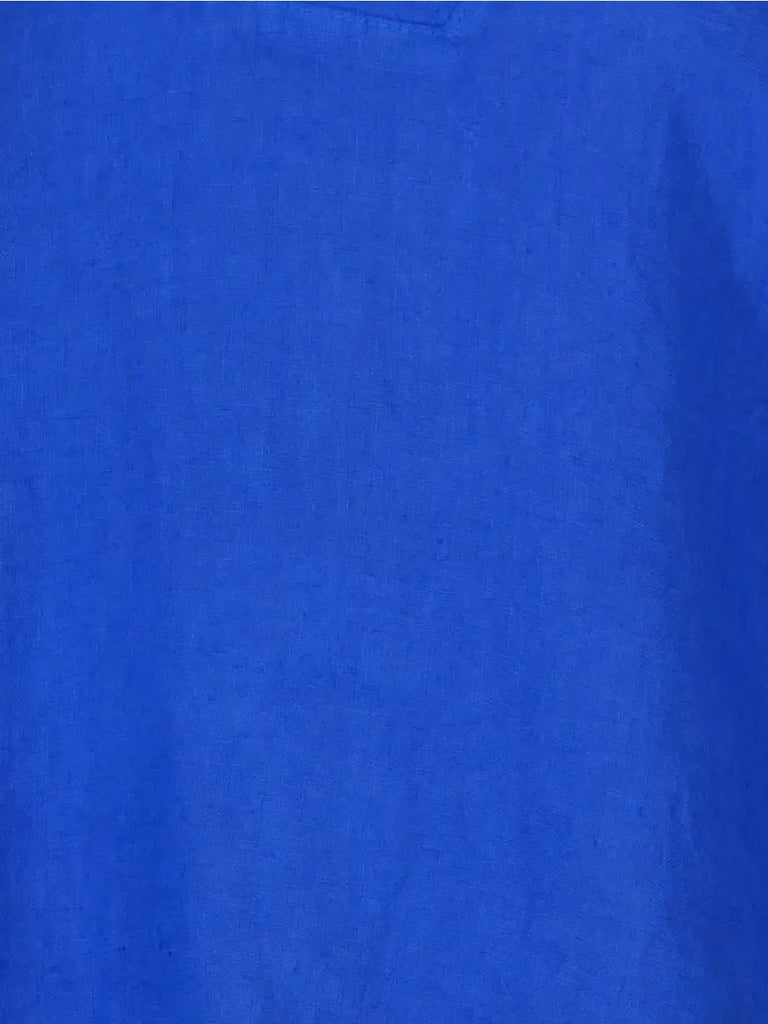 Sleeveless Linen Pocket Dress Royal Blue