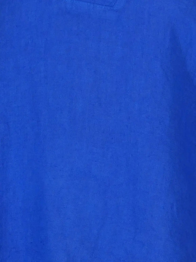 Linen Collared Shirt Royal Blue