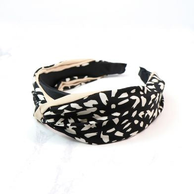 Black Mix Animal Print Headband