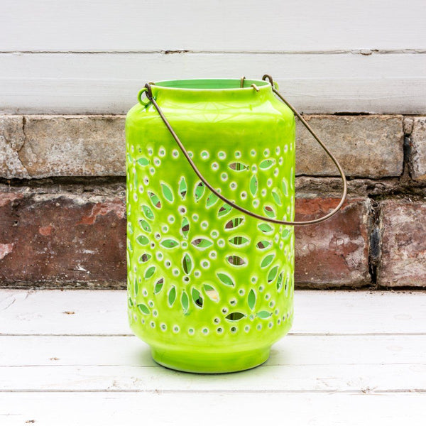 Moroccan Cut-Out Lantern Citron