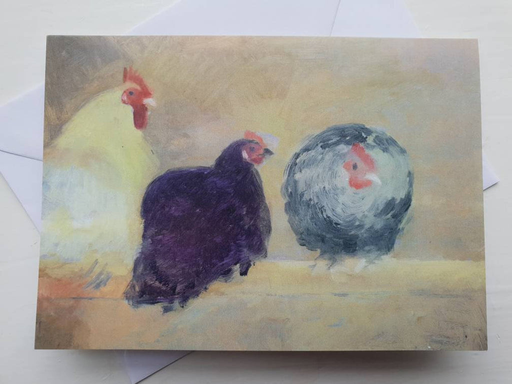Chickens Roosting Greeting Card