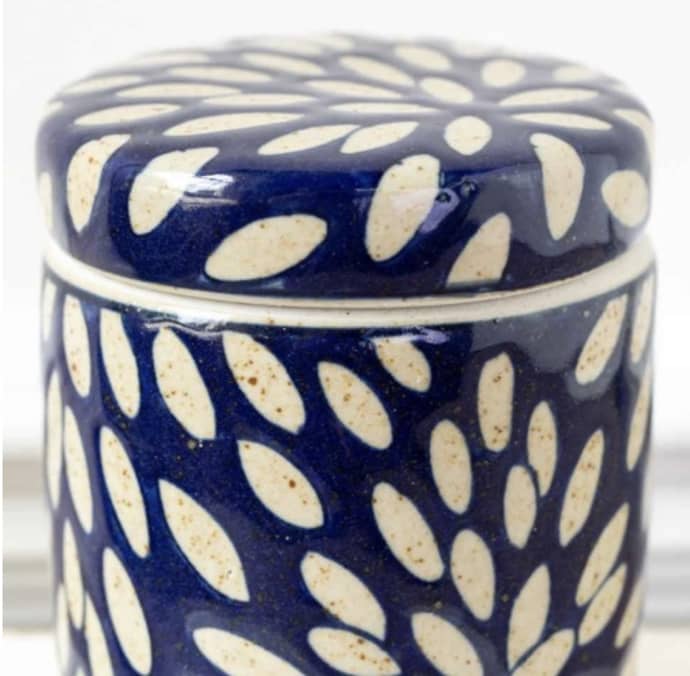 Petit Pot Indigo Petales