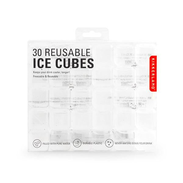 30 Clear Reusable Ice Cubes