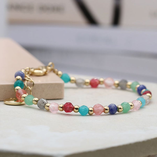 Gold Plated Crystal Beaded Bracelet