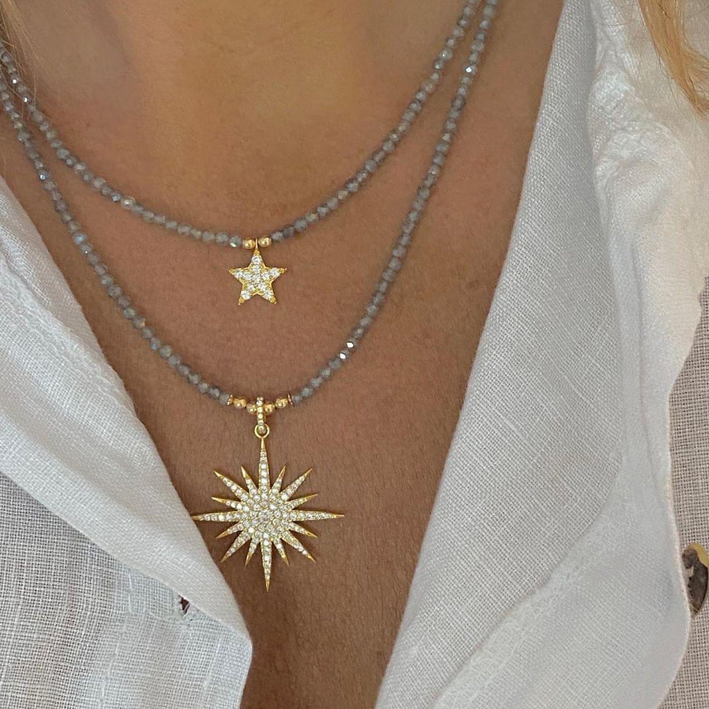 Labradorite & Gold Lola Star Necklace