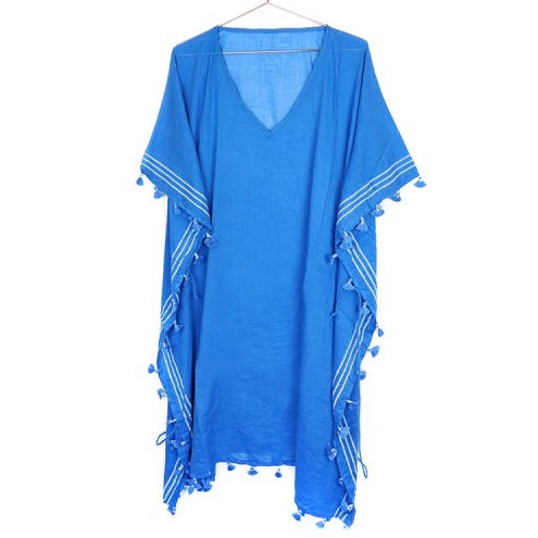 Blue Azure Cotton Kaftan