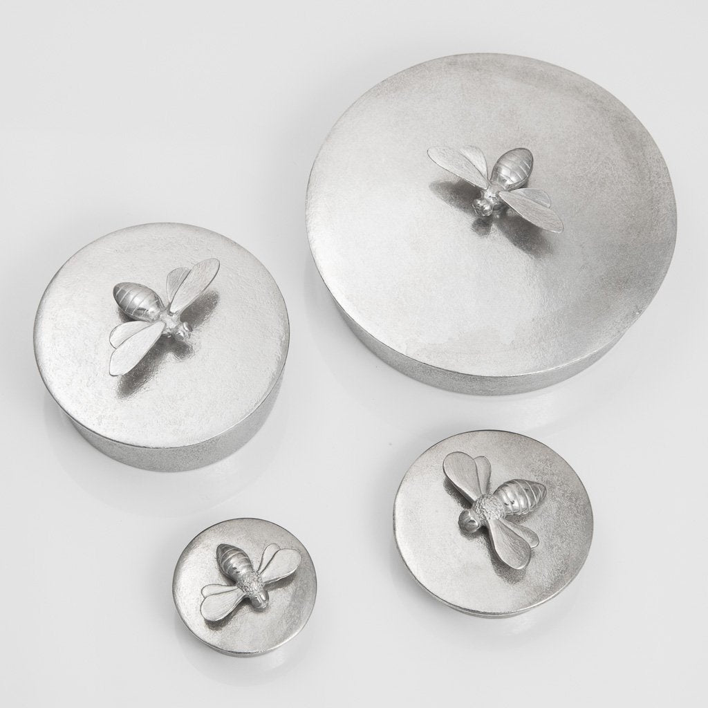 Bee Pewter Trinket Boxes