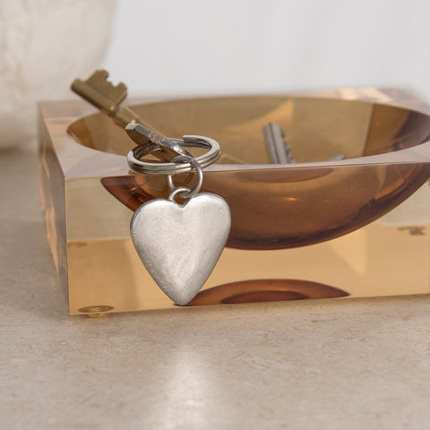 Heart Pewter Keyring