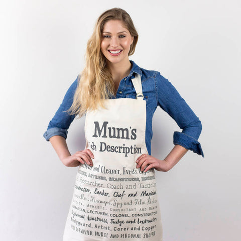 Mum’s Job Description Poem Apron