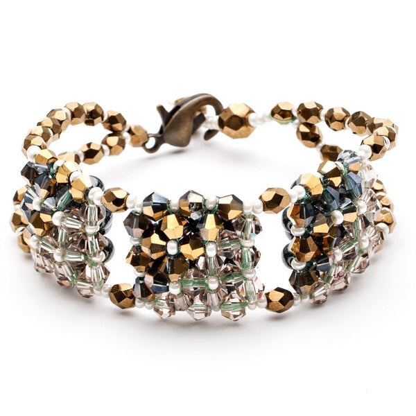 Desert Cubo Beaded Crystal Bracelet