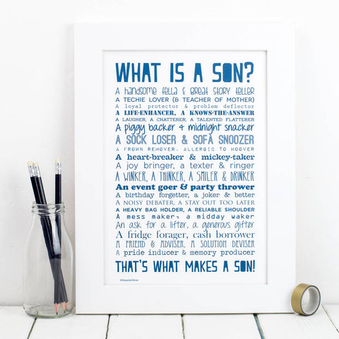 Son Poem Print