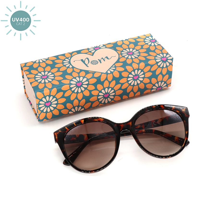 Tortoiseshell Oversized Rounded Frame Sunglasses