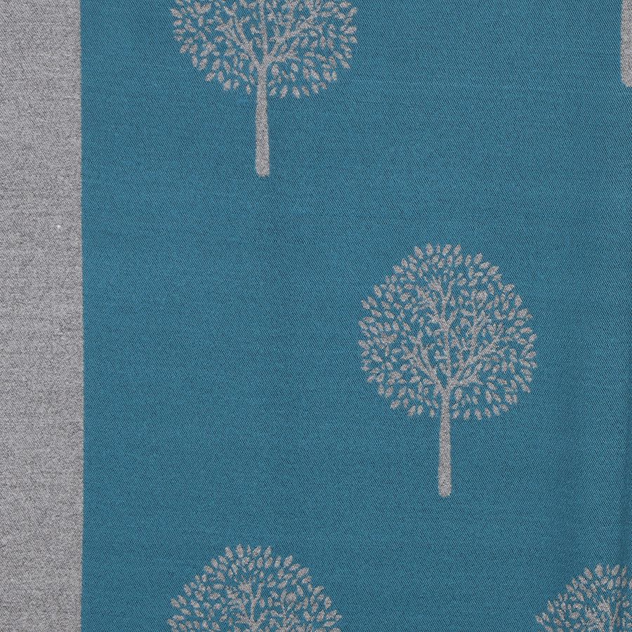 Teal and Grey Reversible Jacquard Tree Scarf