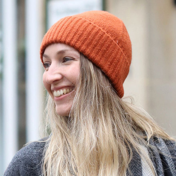 Cinnamon Knitted Beanie Hat