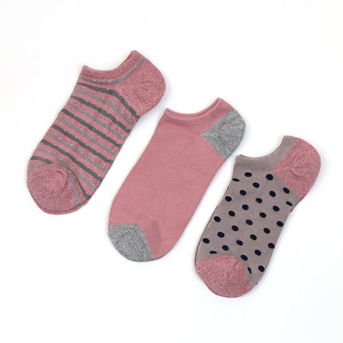 Pink Bamboo Trainer Socks