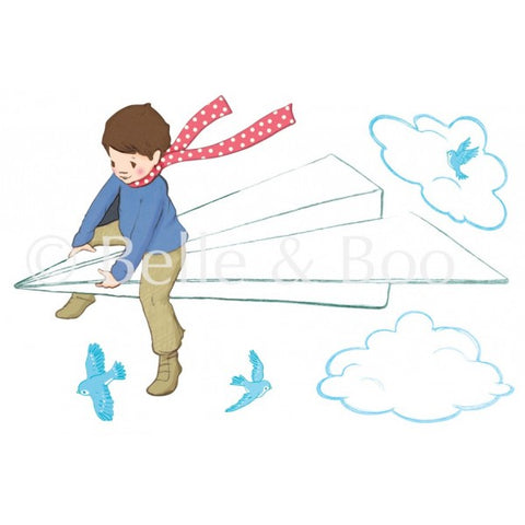 Belle & Boo My Paper Plane Wall Sticker