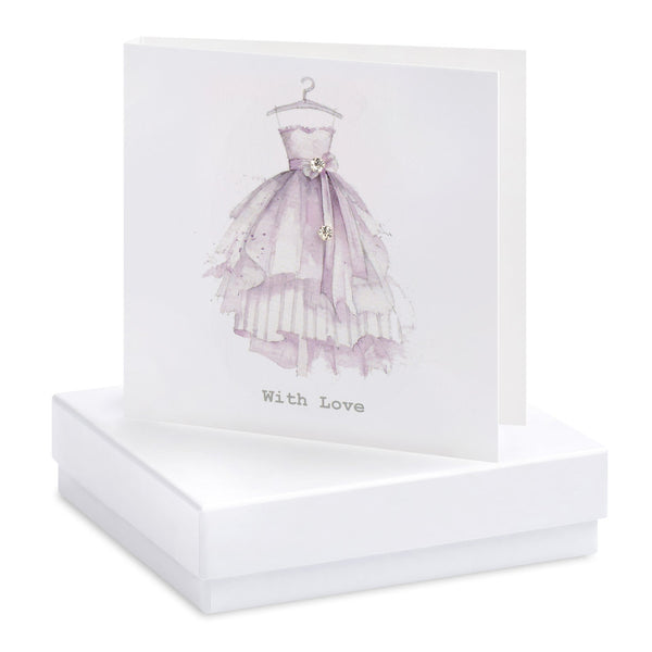 Boxed Party Dress With Love Silver Earring Card