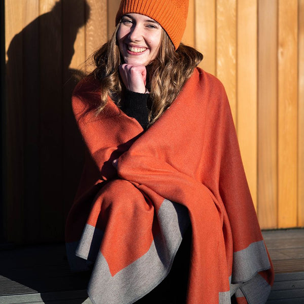 Ginger & Grey Reversible Poncho Wrap