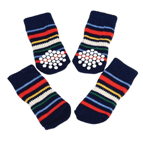 Medium Stripy Dog Socks