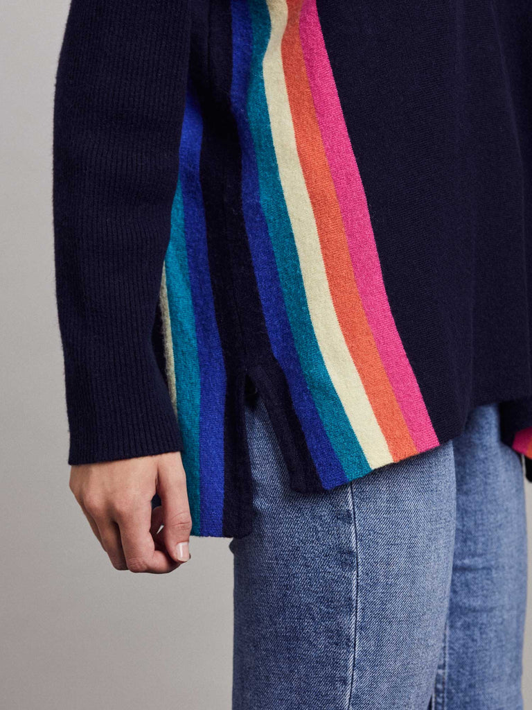 Navy Alex Rainbow Jumper