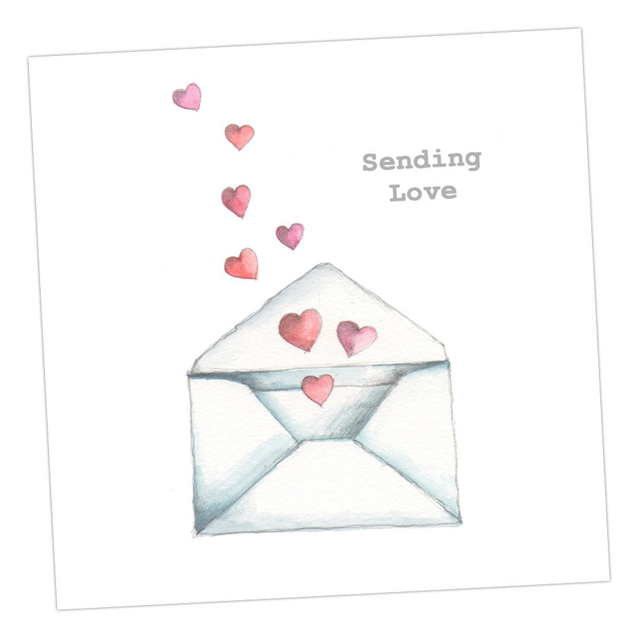 Boxed Love Letters Silver Earring Card